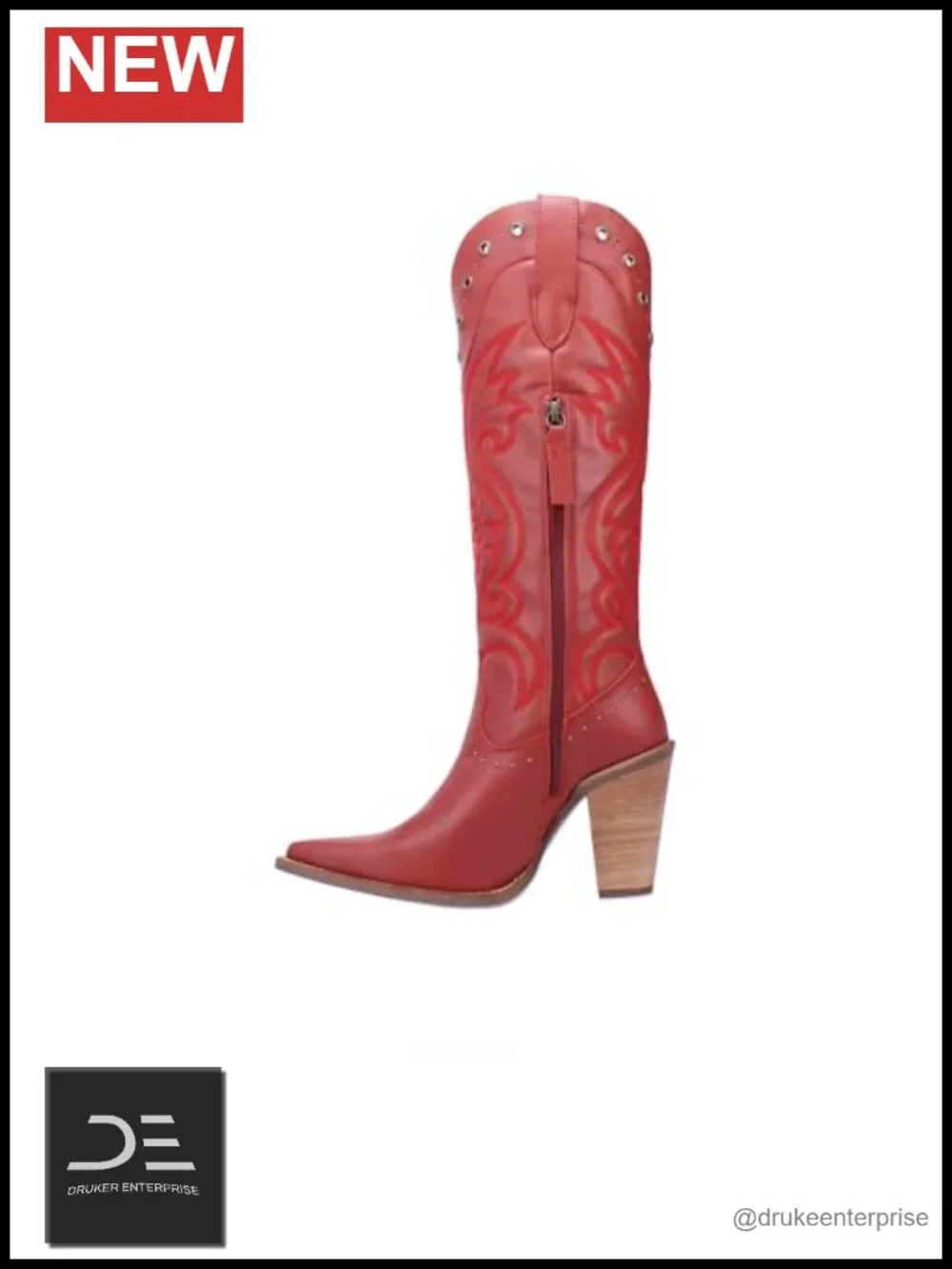 Women's Leather Over the Knee Boots Mid Heel Snip Toe Zip Closure